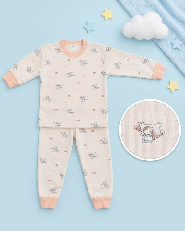 Winter Night Suit - Peach Unicorn - D5