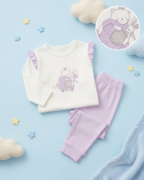 Winter Night Suit - Lilac Kitty - C10