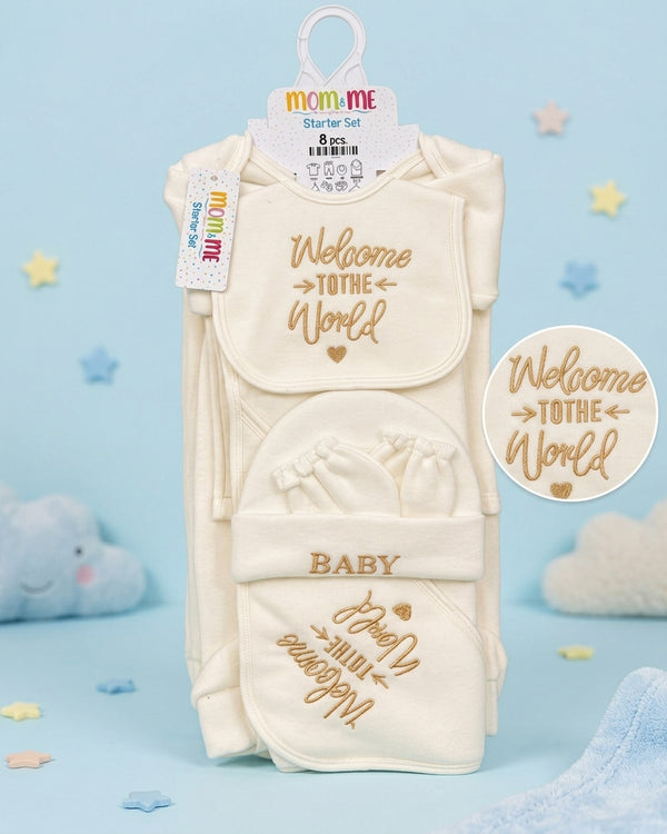 8 Pieces Fleece Starter Set - MM56 - Gold & White