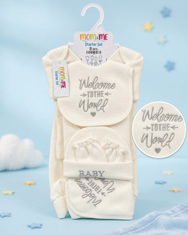 8 Pieces Fleece Starter Set - MM56 - Grey & White