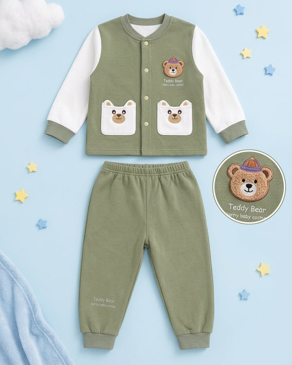 Winter Night Suit - Sage Pocket Bear - C14