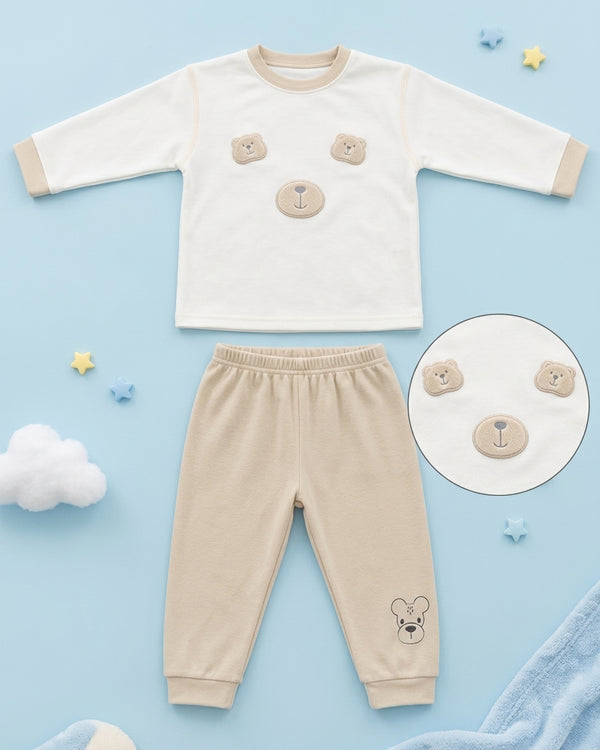 Winter Night Suit - Beige Bear - C2