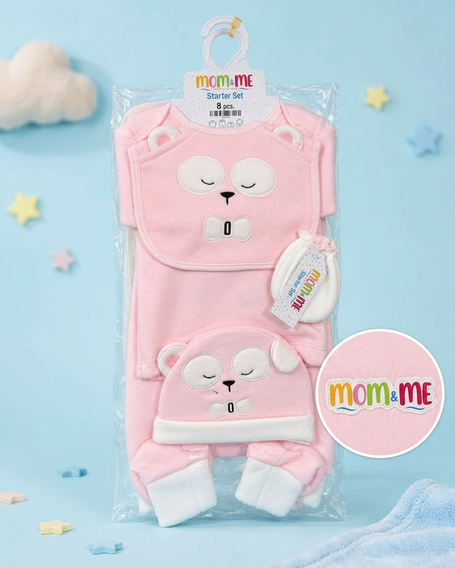 8 Pieces Fleece Starter Set - MM58 - Pink