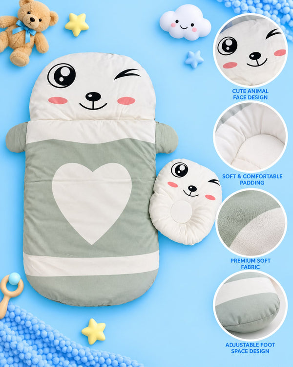 Cute Animal Baby Sleeping Bag & Swaddle Nest